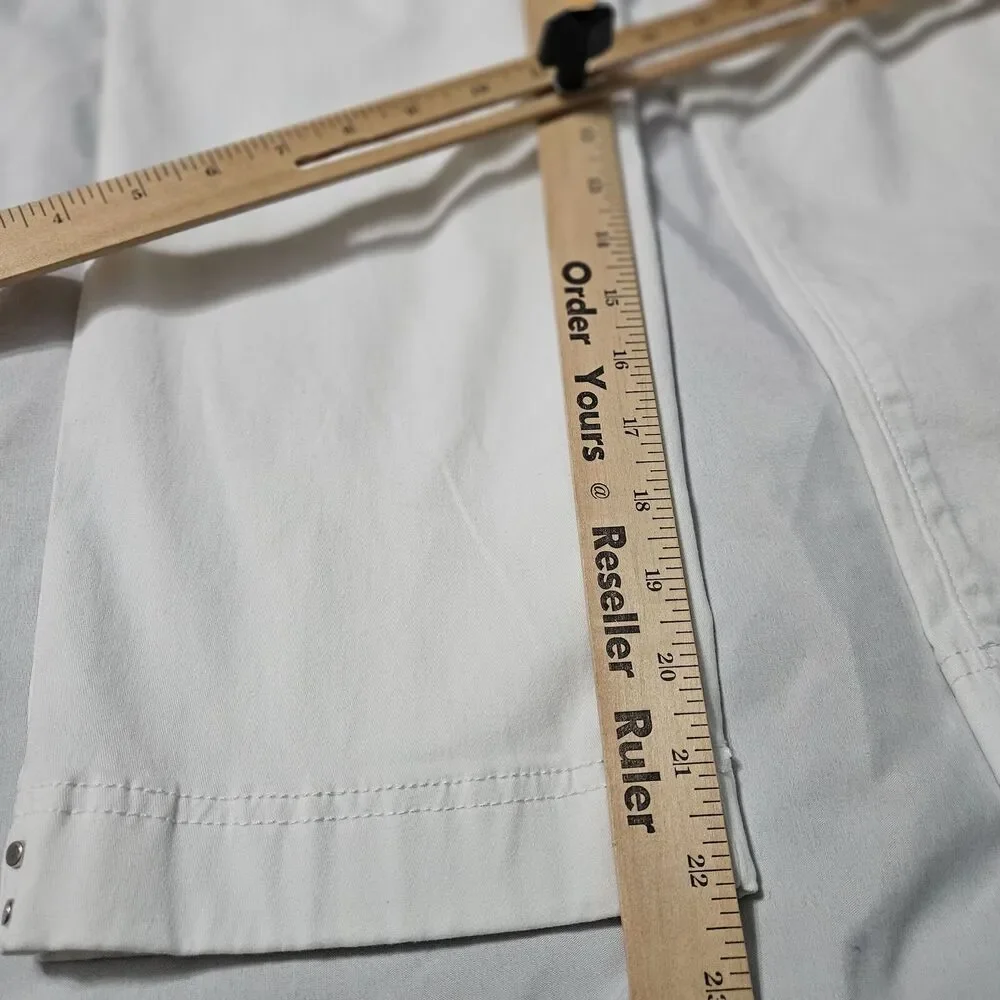 Gloria Vanderbilt Amanda Capri Vintage White Size 6 Cotton Blend Stretch